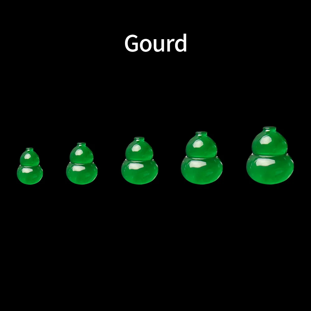 Forever Natural Jadeite Jade Pyramid Stone Loose Gemstone Lower Price Calabash Natural Jadeite