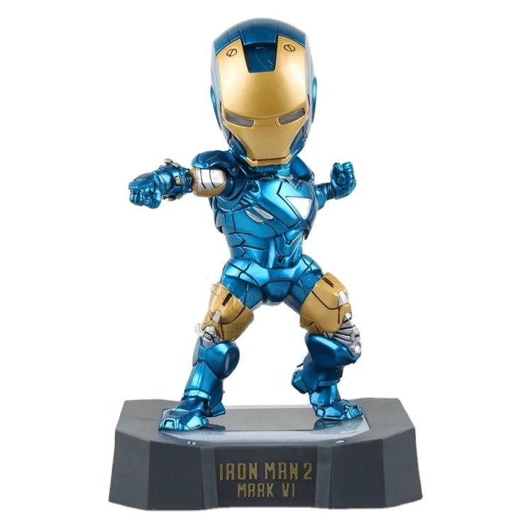 custom made plastic figure toy with led, cartoon character robot figure with lighting, super hero ABS figure with LED eyes