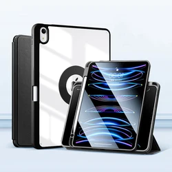 360 degree rotating leather case Acrylic transparent case for iPad 7/8/9 th generation 10.2 9th case