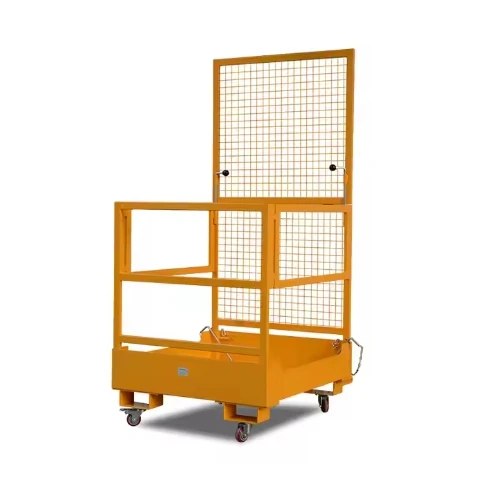 2 Person LW Forklift Platform Safety Cage Yellow