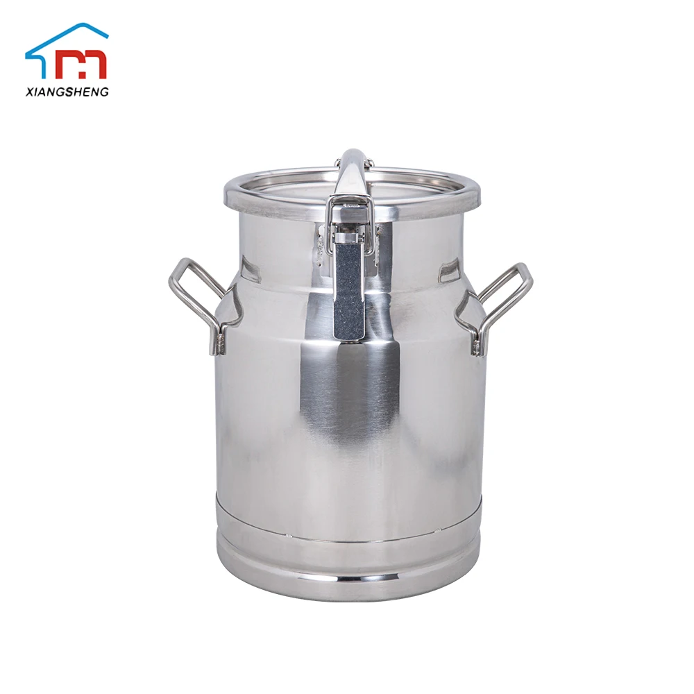 Xiangsheng 10L Polished Stainless Steel Milk Bucket Airtight Wine Pail Milk Cooling Storage Tank