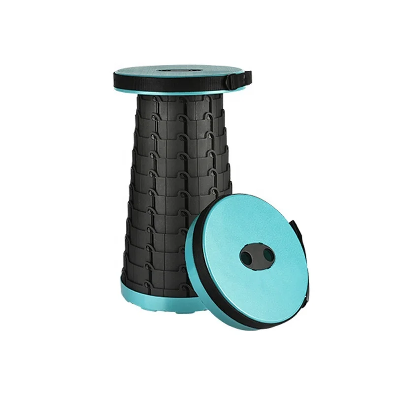 High quality Travel Portable Collapsable Stool Upgraded Retractable Folding Stool Outdoor Camping Adjustable Seat Chair