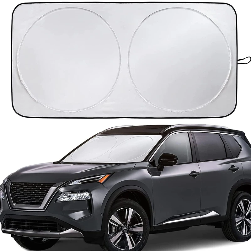 Blocks UV Rays and Heat 190T Polyester Foldable Car Windshield Sun Shade Cover
