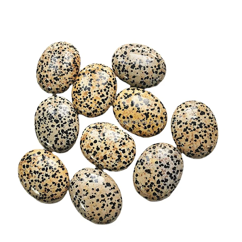 Factory price Natural dalmation jasper Crystal Stones Healing Hand Play Stone