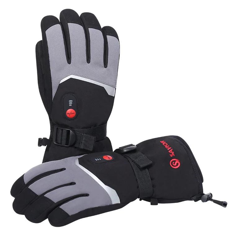 Зимние водонепроницаемые перчатки с электрическим подогревом для занятий спортом на открытом воздухе перезаряжаемые аккумуляторные катания лыжах сноуборде теплые домашнего использования