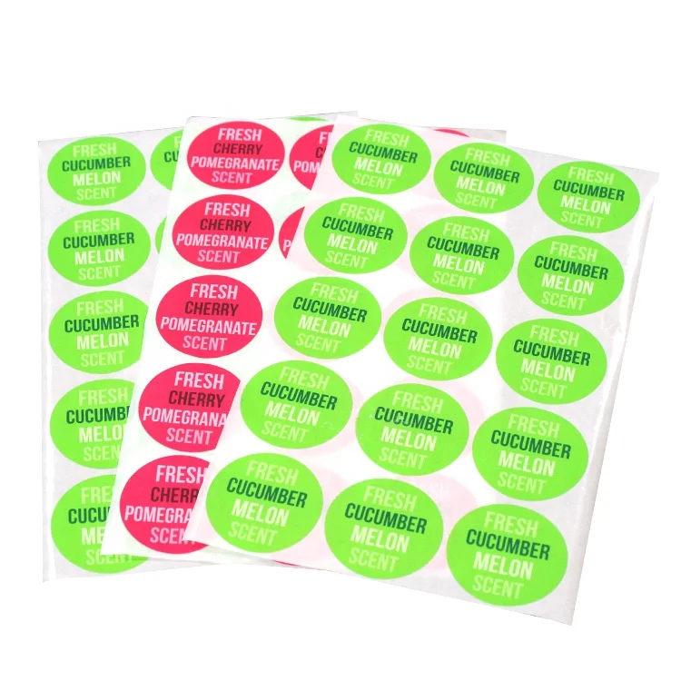 High Quality Custom Smell Round Labels Scratch and Sniff Scented Stickers