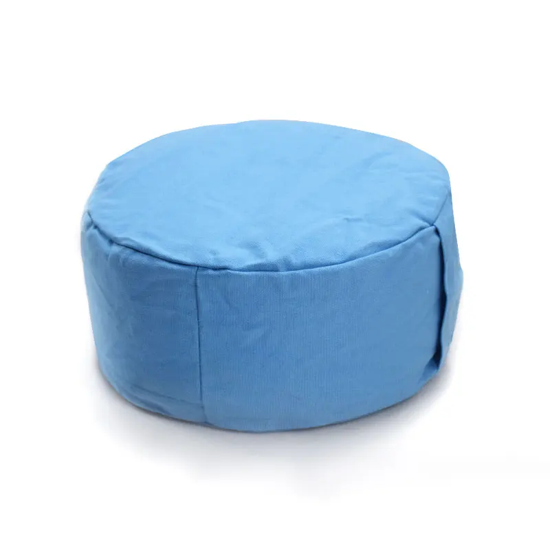 Blue Round Friendly Travel Prayer Meditation Outdoor Cushion Buckwheat Bolster Yoga Meditation Pillow
