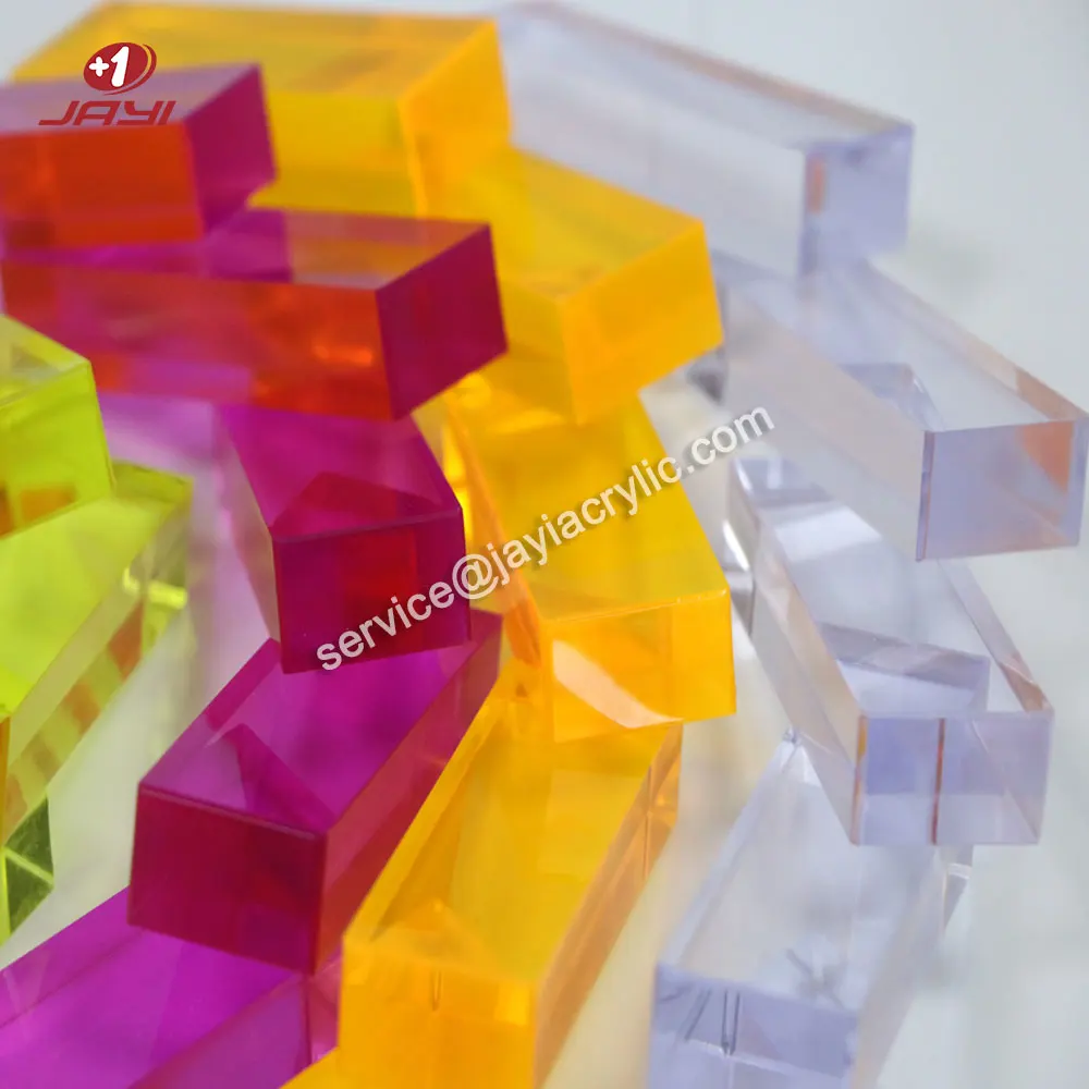 JAYI горячая Распродажа 30 48 54 блоков Tumbling Tower Lucite Пользовательские мини акриловые наборы игры акриловый Штабелируемый