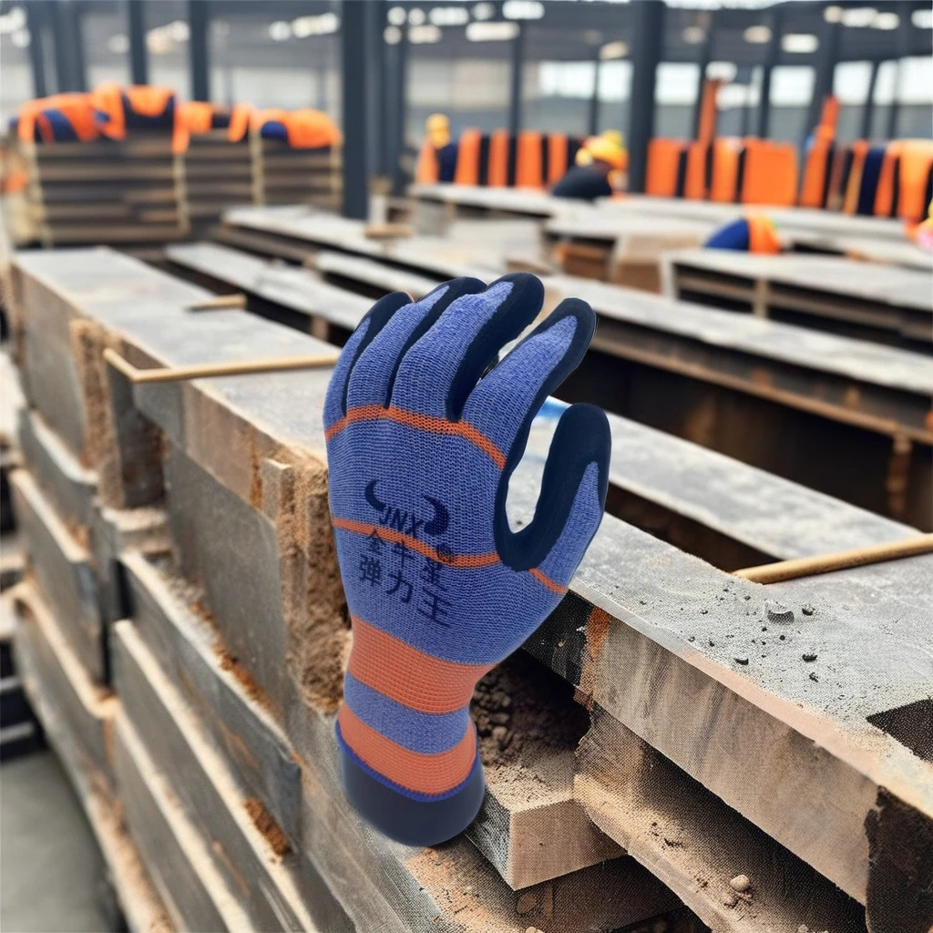 High Quality Construction Gloves Comfortable Latex Padded Foam Anti-Static Work Safety Gloves Wholesale