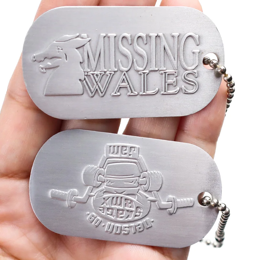 Custom engraving personalized plate dog tag stainless steel metal dog tags