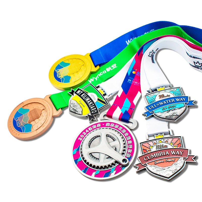 Sell Well Metal Soft Enamel Gold Sports Archery Table Tennis Judo Taekwondo Medals Custom Logo with Ribbon