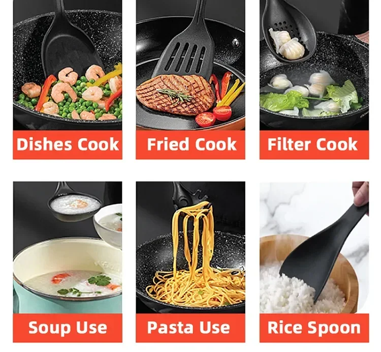 Diecast Nonstick Cookware Set Marble Granite Non Stick Coated Cooking Pot Set Hard Anodized Aluminum Wooden Handle Pots And Pans