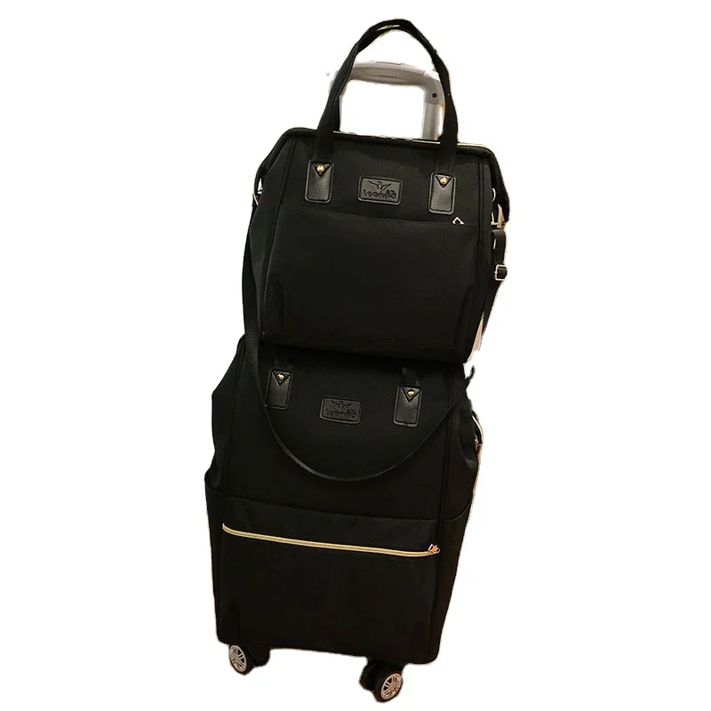 Custom New Multi-functional Traveling Trolley Luggage Travel Storage Shoulder Bag Tote Handbag for Mummy Luggage Case Set