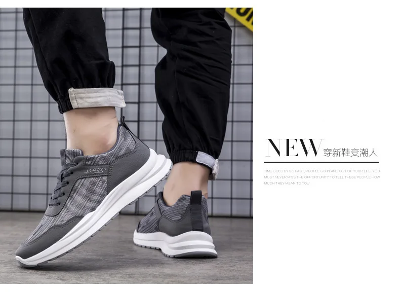 Wholesale Breathable Mesh Comfortable  Outdoor Walking Heightened Running Men breathable sneakers Shoes