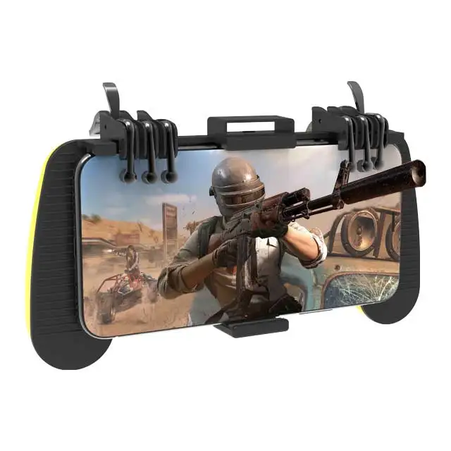 Mobile phone game rocker with controller for PUBG fire shoot quick aim non-slip push button gaming trigger