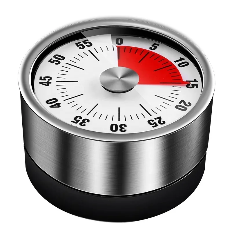 Stainless Steel Timer Kitchen Visualization with Magnetic Suction Time Reminder Student Portable Mechanical Timer Kitchen Tools