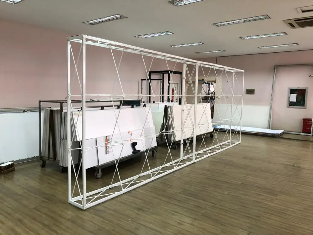 20ft SEG Tension Fabric Display racks Frame And Printing small corner expo booth  promotion show booth displays