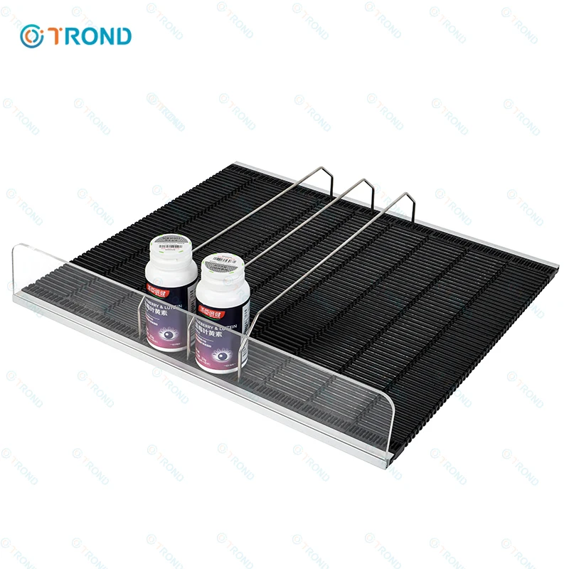 Customized Supermarket Shelves Gravity Shelf Roller System Bottle Drink Beverage Shelf Roller Glides