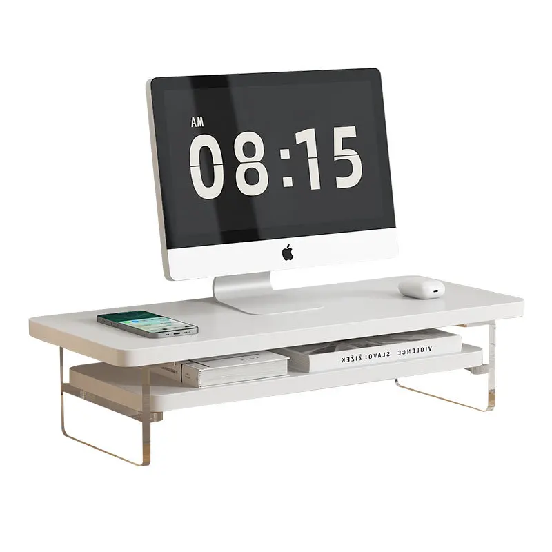 Computer Monitor Stand Acrylic Transparent Office Desktop Screen Laptop Computer Game Riser Height Increase Frame
