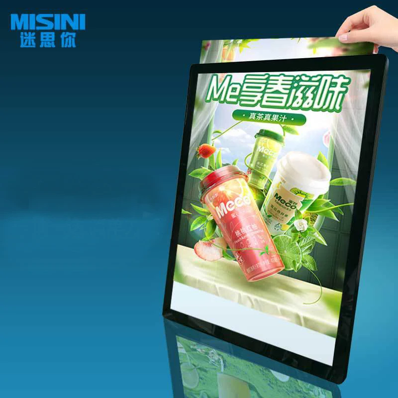 Advtersing Aluminum Frame 2024 Led Display Poster Board Slim Snap Frame  LED Light Box