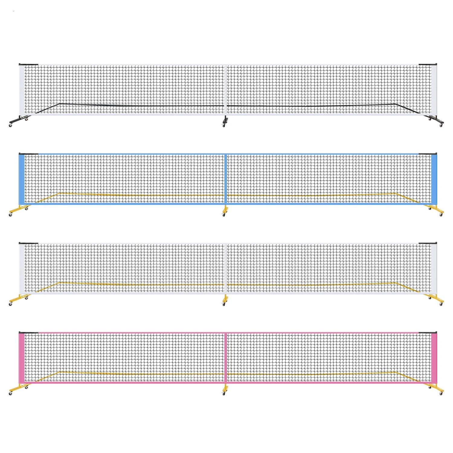 Indoor Outdoor Portable Pickleball Net with Wheels Pickleball Nets Designed for All Weather Conditions