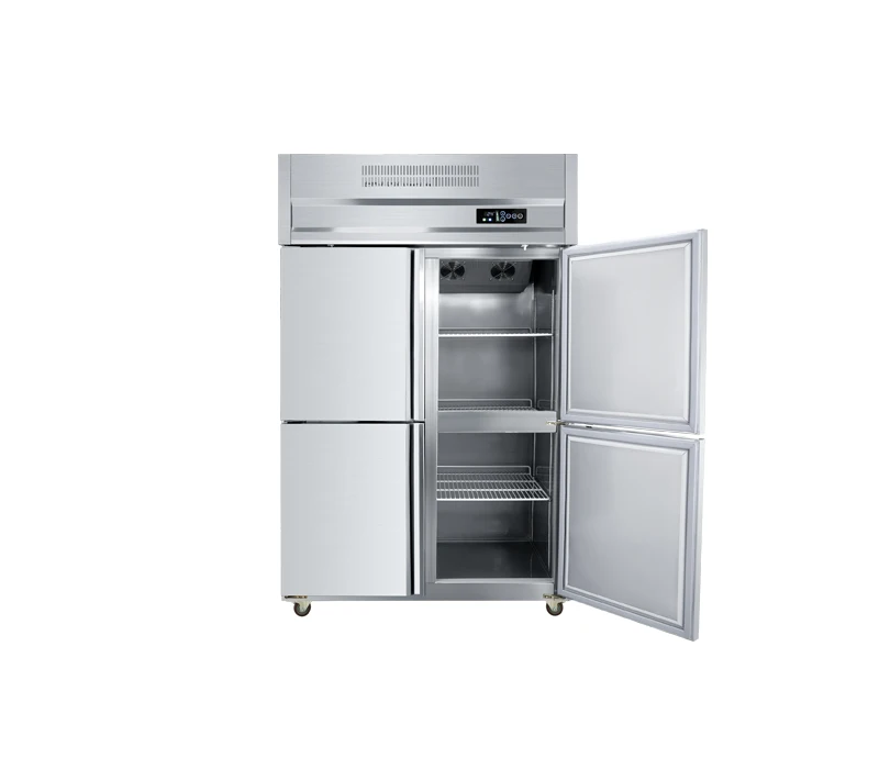 Smart power saving air cooling 1000L 420W 3 shelf nsf refrigerator Double doors kitchen fridge