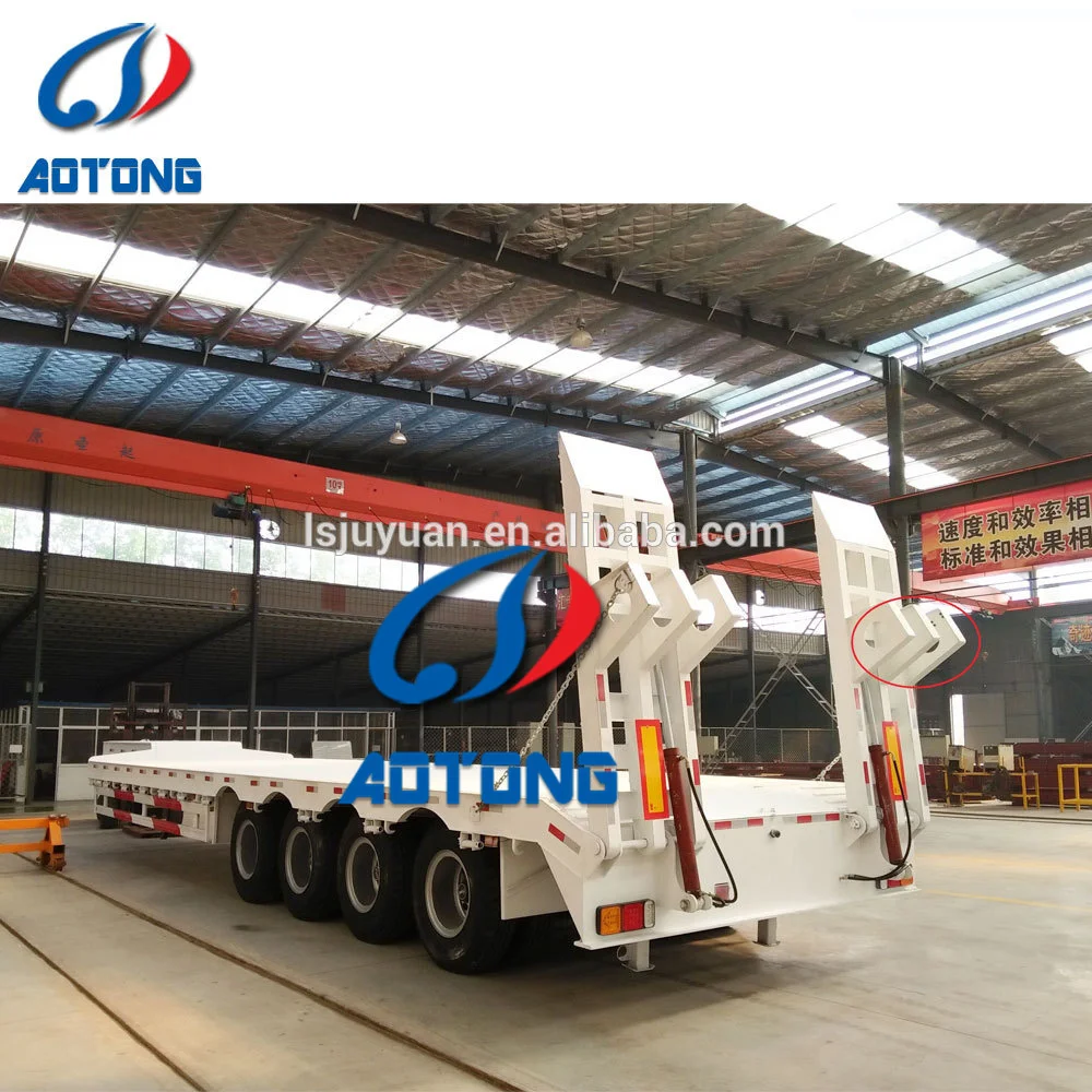 Heavy Duty Utility 48ft 53ft Step Deck Trailer Low Loader Trailer / Gooseneck Drop Deck Lowboy Truck Trailers