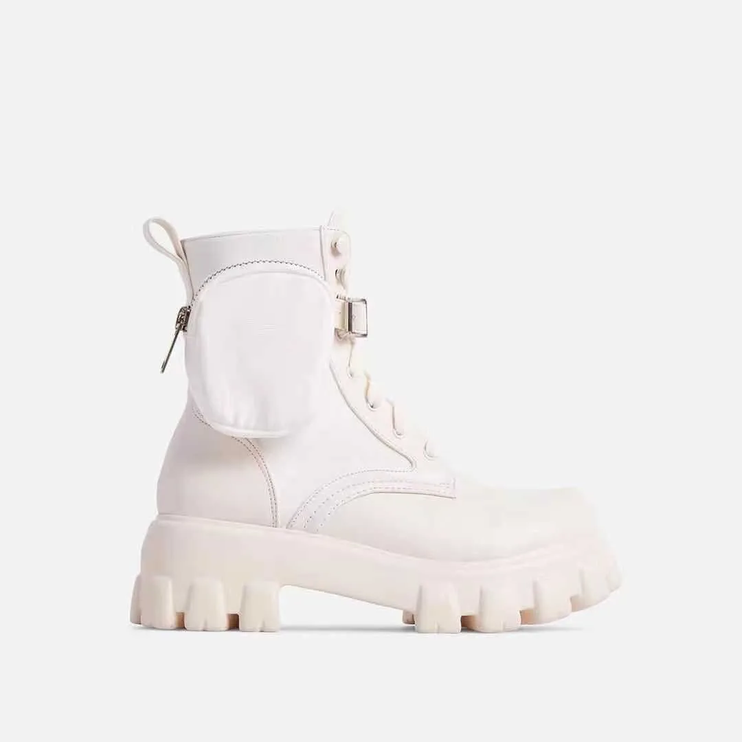 Designer Leather Casual Shoes Woman Platform White Sneakers Ladies Ankle Trendy Boots For Women