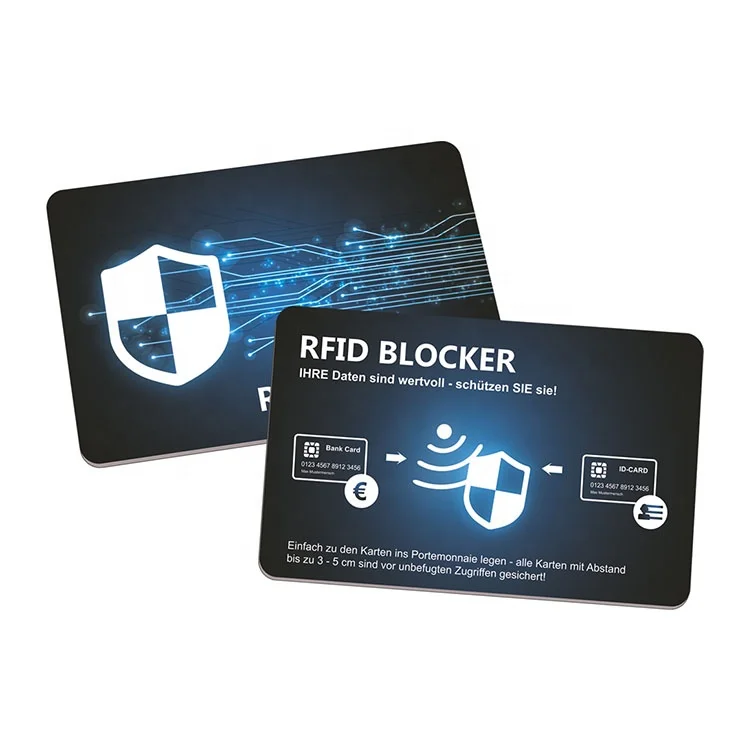 Дебетовая карта E-field, ПВХ RFID-защита для дебетовой и кредитной карты