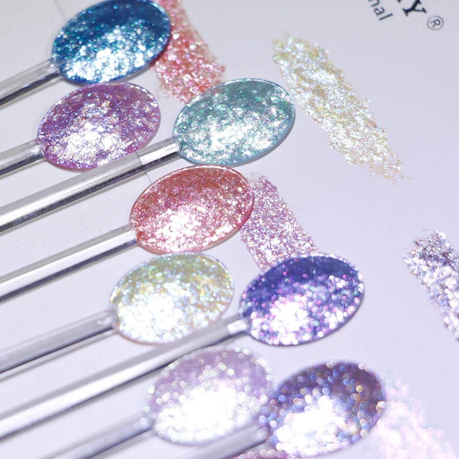 Vinimay High Quality 12 Colors Eairy Powder Cream Glitter UV Gel Nail Polish 5ml for Beauty & Nail Art Painting