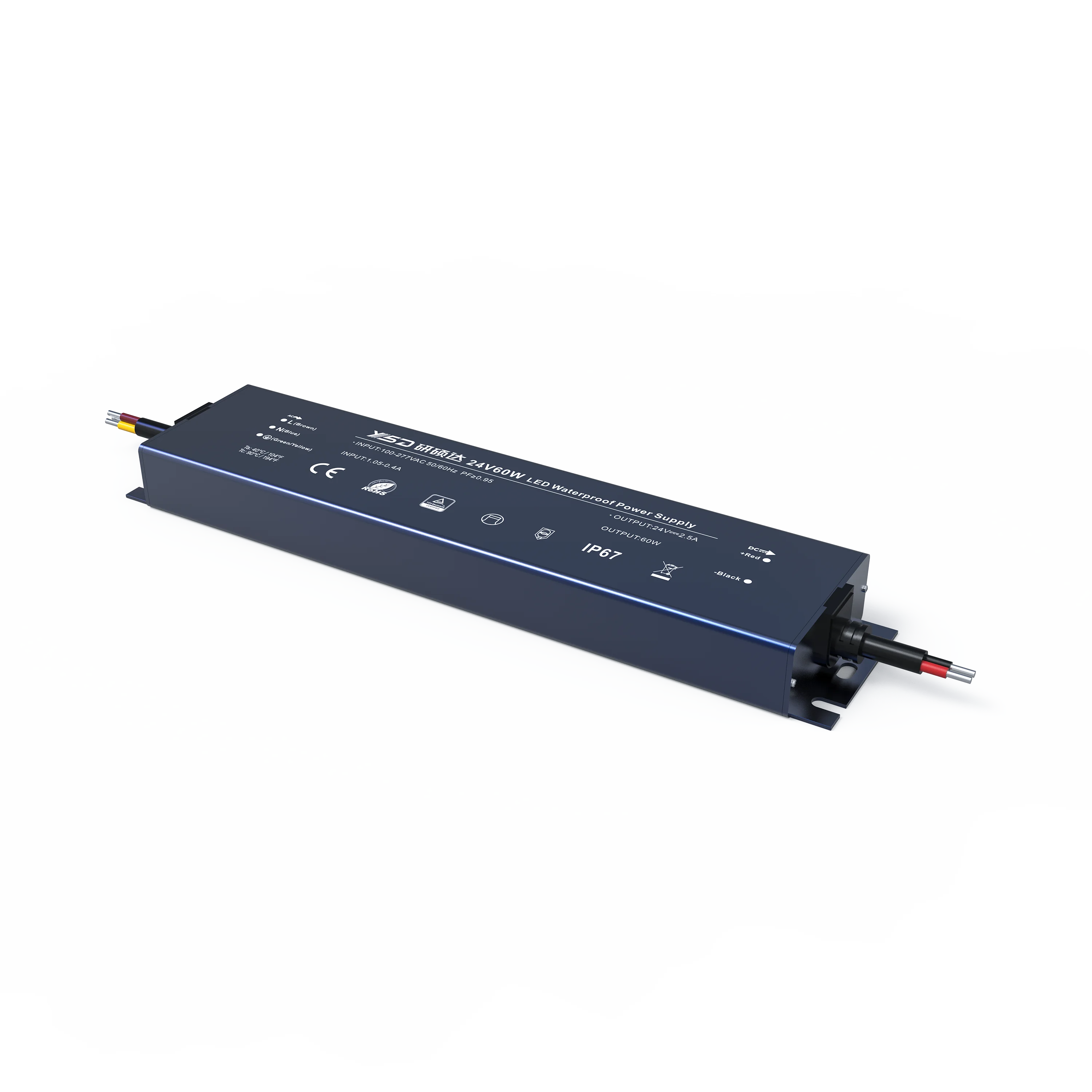 Ультратонкий светодиодный драйвер YSD DC 24v 12v 36v 48v 100w 150w 200w водонепроницаемый Светодиодный источник питания 100-277V с 5-летней гарантией