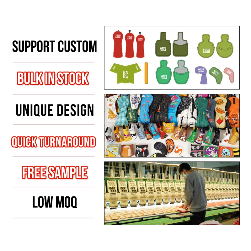 In Stock Wholesale Golf Accessories Club Animal Funny Plush Driver Bulk Golf Head Covers Plain Golf Headcover