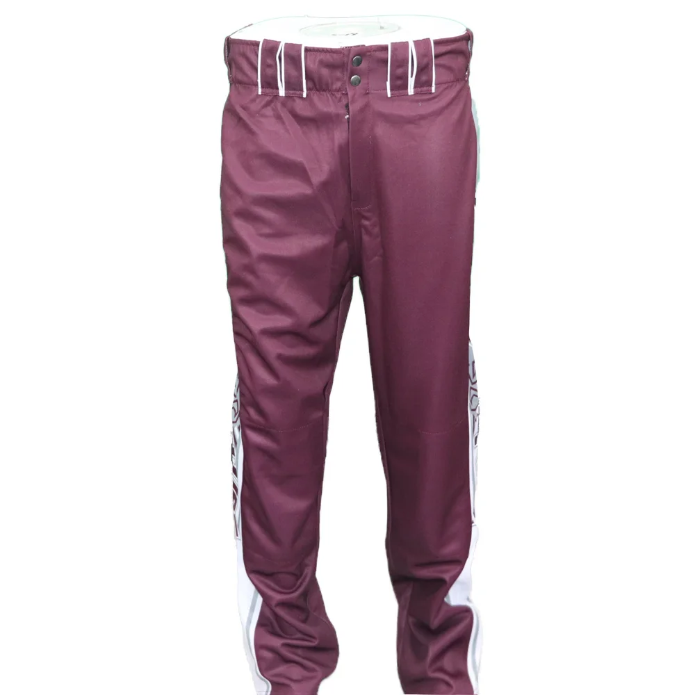 High quality custom grey printed retro slow pitch interlock game baseball pants softball pants