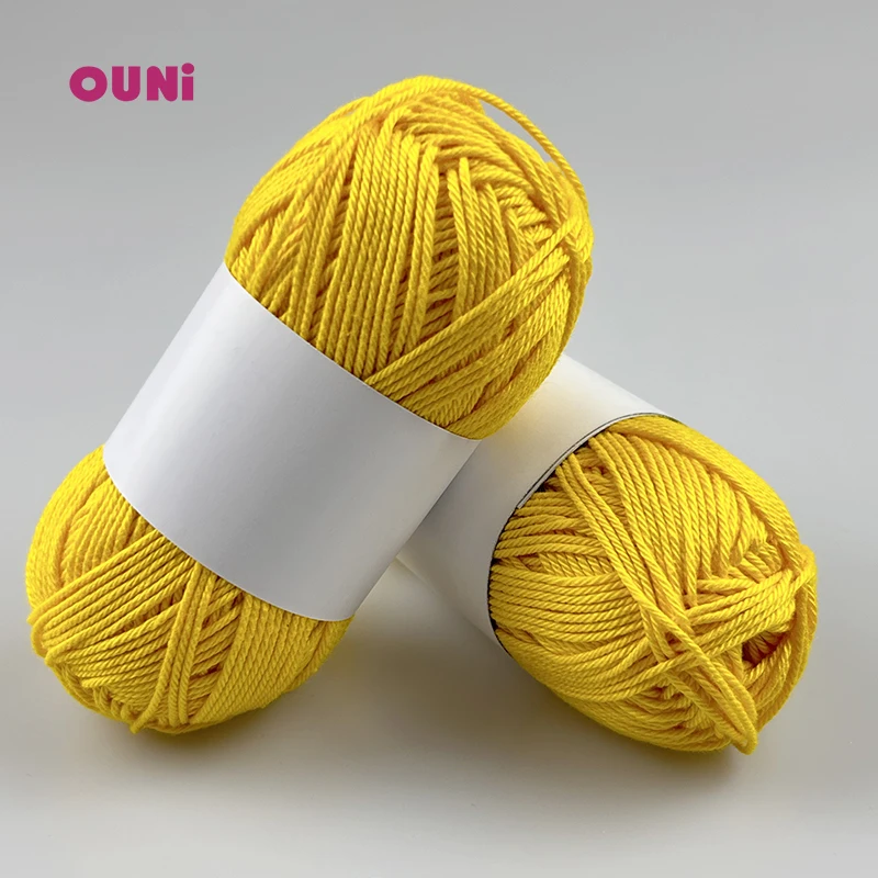 Wholesale  retail market super trending 2024 new  type of spring  knitting yarn 6 ply  mercerized 100% high level worsted cotton