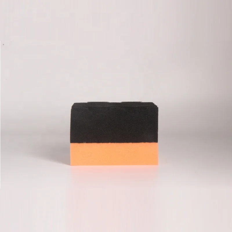 Square wavy Car waxing applicator pad Hand polishing sponge for car care