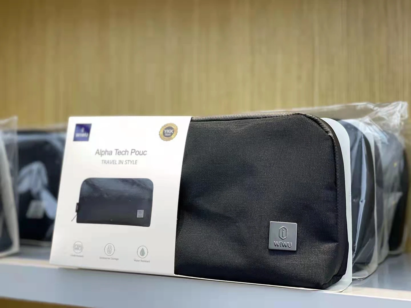 WIWU Travel Electronics Organizer, Waterproof Cable Organizer Bag for Electronic Accessories Double Layer Large Shockproof Cable