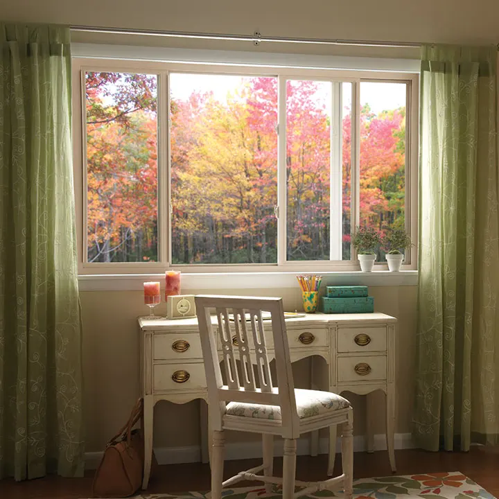 European Chinese Style UPVC Sliding Window  Fiberglass Windproof Fixed Louver Curtain Hotels Villas Apartments Plastic Window