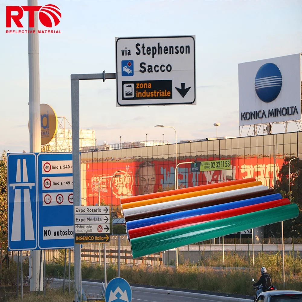 Screen Latex Print Sheeting Vinyl Roll Self Adhesive High Intensity Acrylic Retro Prismatic Reflective Sheeting