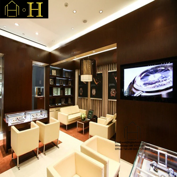 Customize Luxury Watch Jewelry Display Cabinet Counter Watch Glass Display Showcases Cabinet