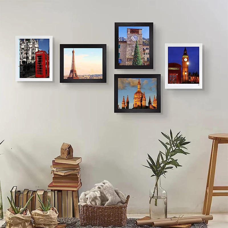 Wooden Photo Frame Hanging On The Wall Watercolor Sketch Oil Painting Frame Picture Photo Wholesale Frames Can Be Customized