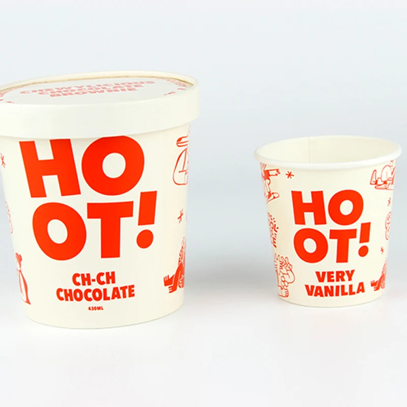 6OZ 100ml Print Ice Cream Paper Cup With Plastic Lid And Plastic Spoons Manufacture Wholesale Paper Ice Cream Cups Price