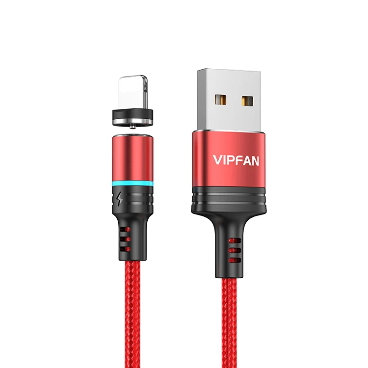 Manufacturing factory  oem logo Aluminum shell nylon braid led micro usb magnetic charging cable phone
