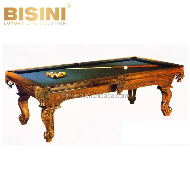 
Attractive Chinese Style 9 feet Mahogany Wood Billiard Table Antique Black Eight balls Pool Table 