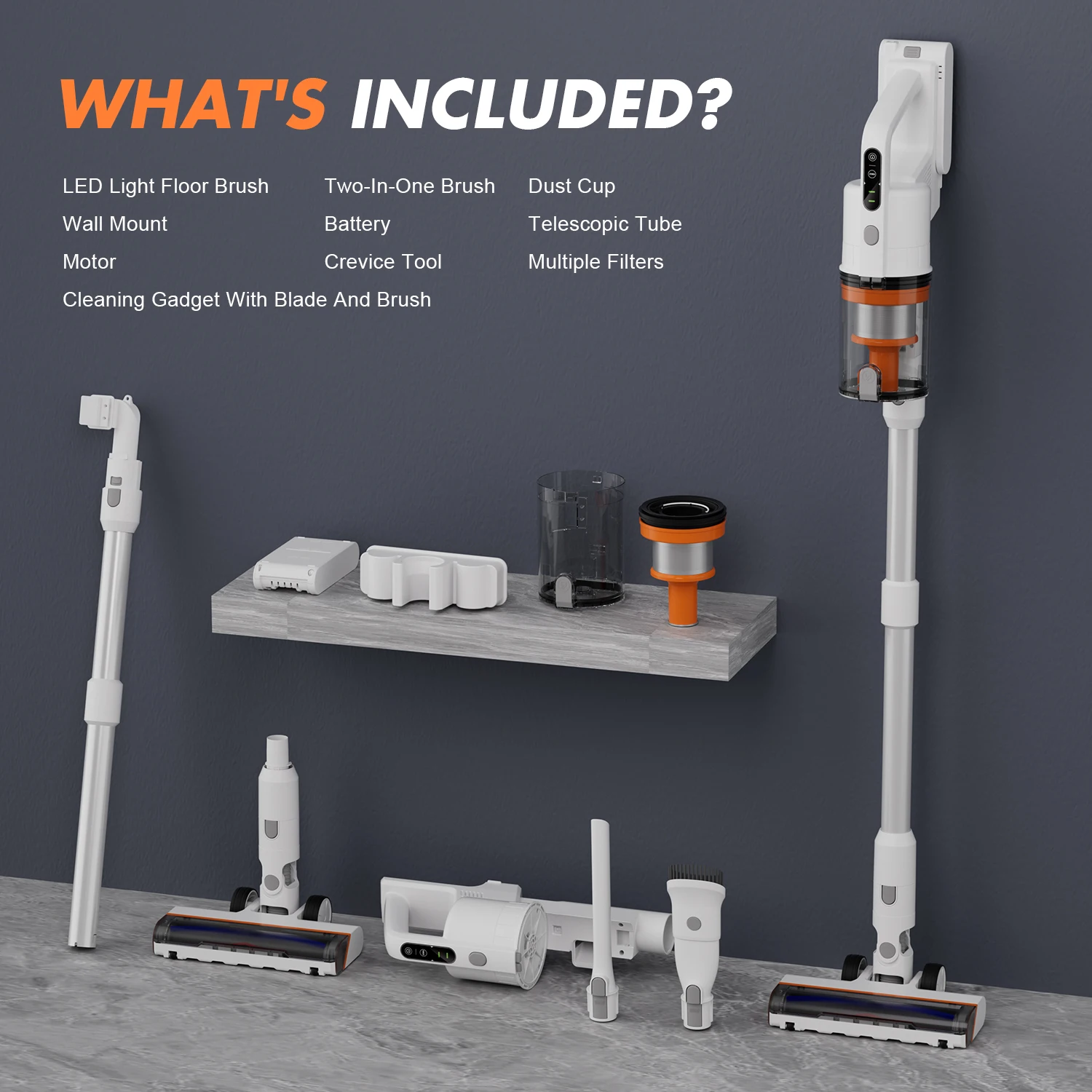 EU Warehouse Stock Home Electric Floor Cyclone Rechargeable Battery Stick Upright Wireless Cordless Handheld Vacuum Cleaner