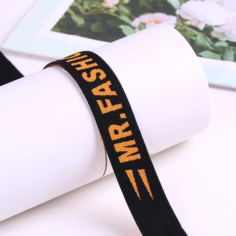Nylon elastic jacquard colored elastic filigle elastic elastic milled rubber ribbon
