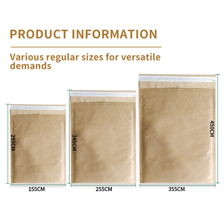 Custom brown honeycomb paper envelope bags biodegradable honeycomb cushion padded mailers
