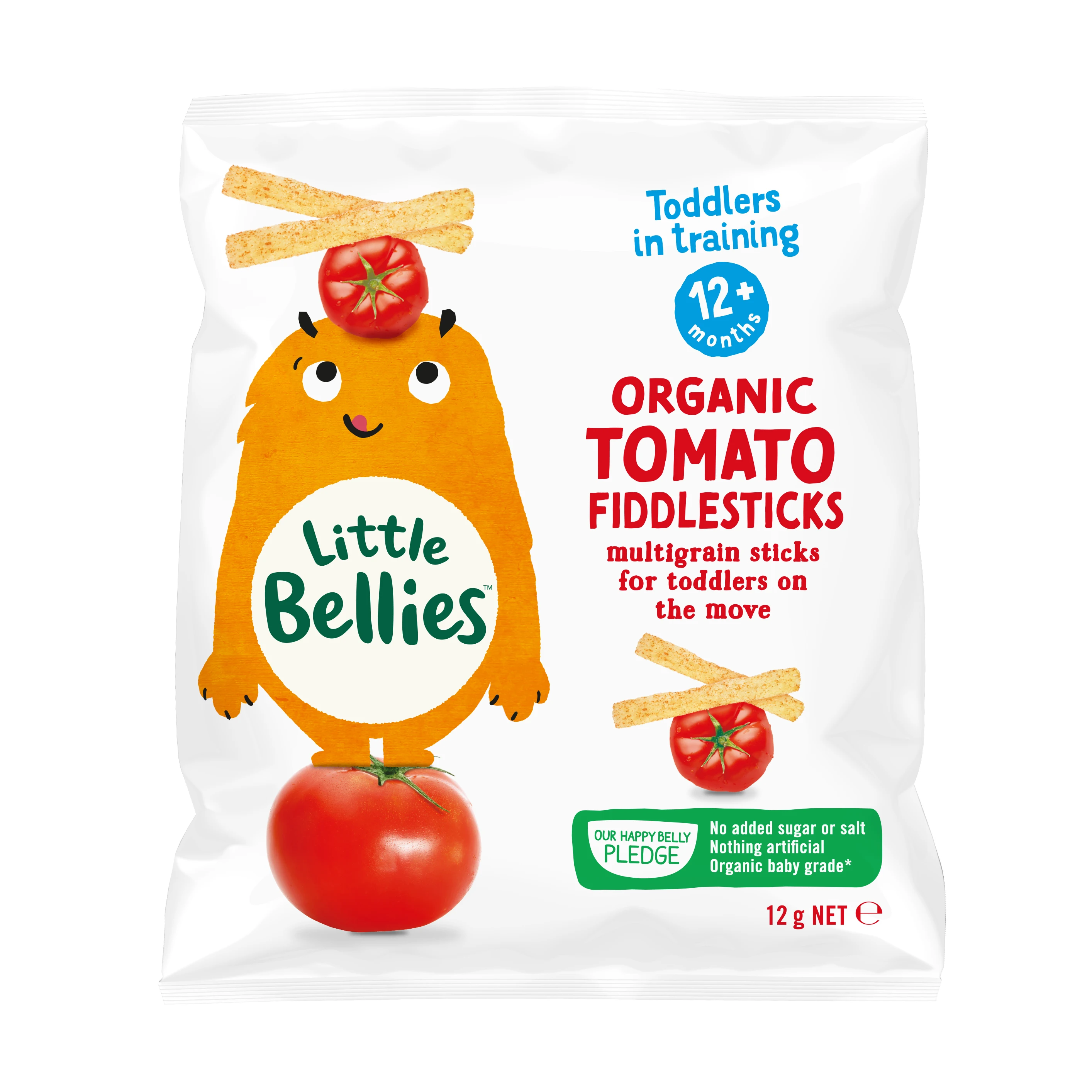 Trans-Fat Free Little Bellies Organic Tomato Fiddlesticks Crispy Sticks Snack Food for Toddler / Kids
