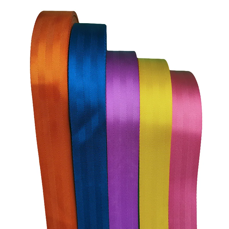 Dongguan manufacturer customized 50mm seat belt webbing Eco-friendly webbing Printed seatbelt webbing