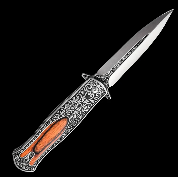 Top Selling Products 2024 Butchers Hand Forged Full Tang Outdoor Hunt Camping Pocket Hunting Wood Handle Fixed Blade Knife