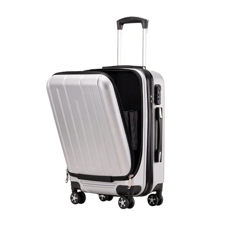 
Best selling custom ABS+PC trolley case suitcase front opening double open Luggage 
